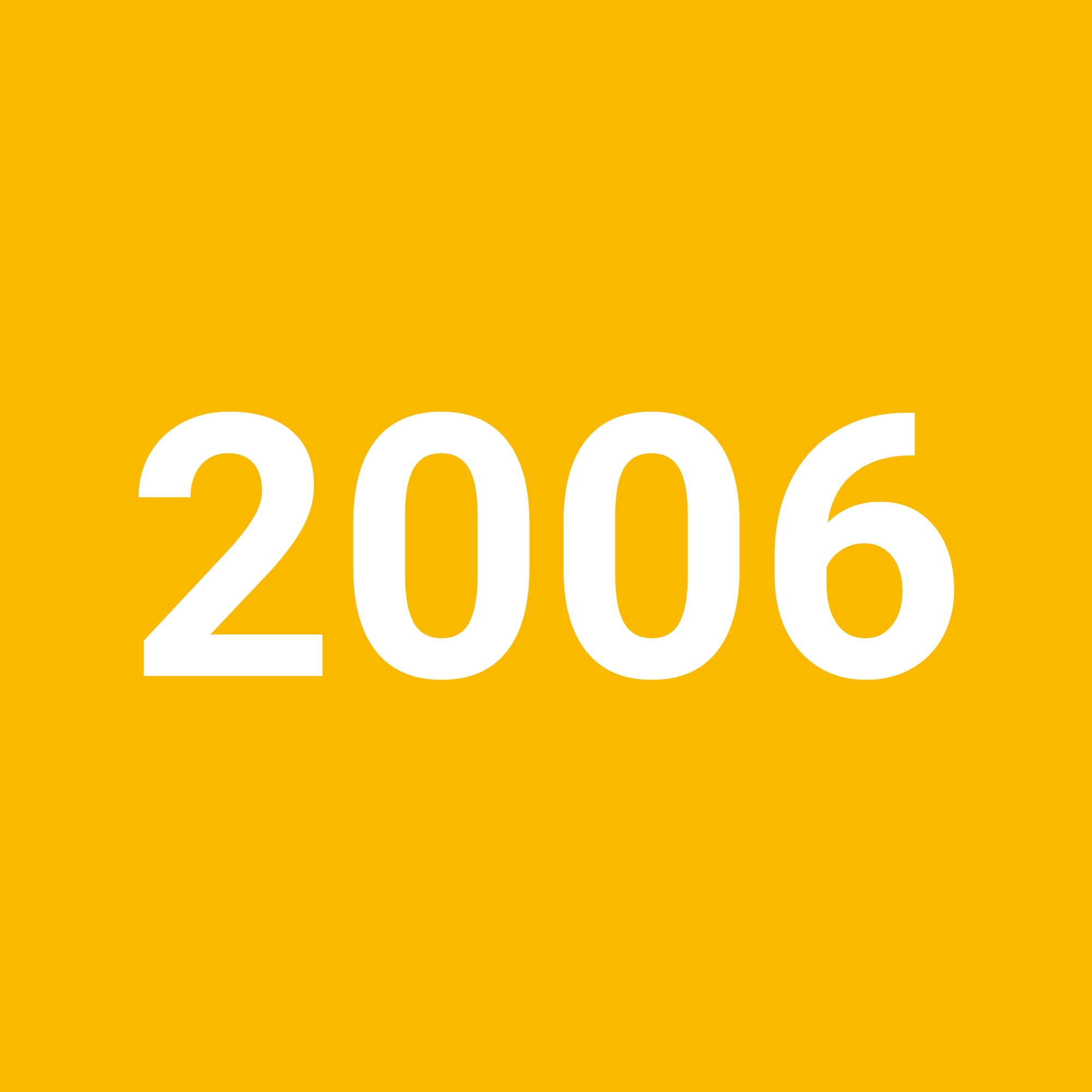 2006 on a yellow background