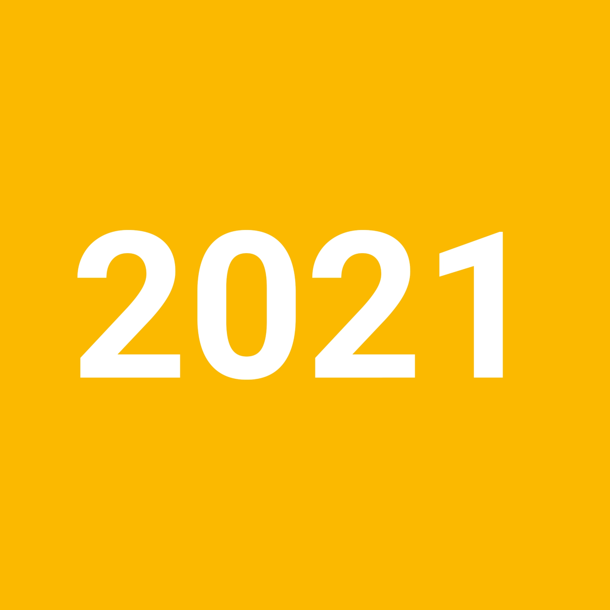 2021 on a yellow background
